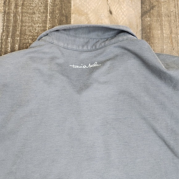 Mens Travis Mathew size S Small Gray Pima Cotton Blend Collared Golf Polo Shirt - Picture 4 of 9